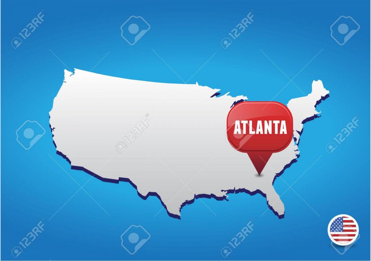 Atlanta í USA kort