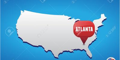 Atlanta í USA kort