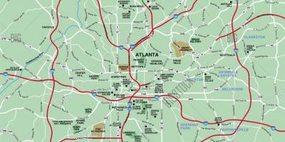 Meiri Atlanta svæði kort
