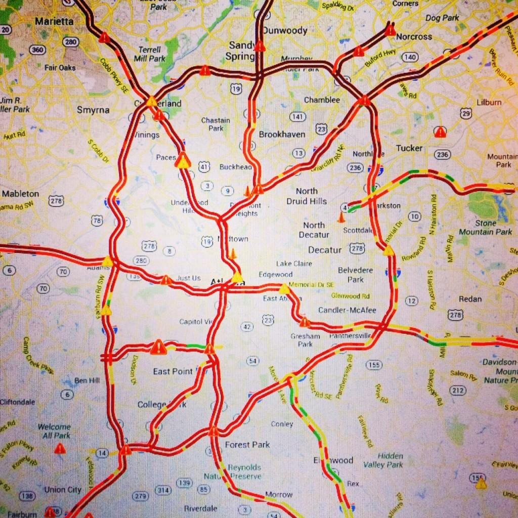 kort af Atlanta umferð