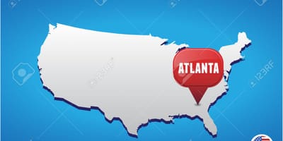 Atlanta í USA kort