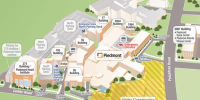Piedmont sjúkrahús kort