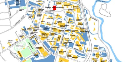 Háskólann í Georgíu kort